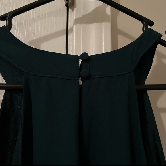 Francesca’s Green Cocktail Dress w/ Gold Beading - Picture 5 of 7